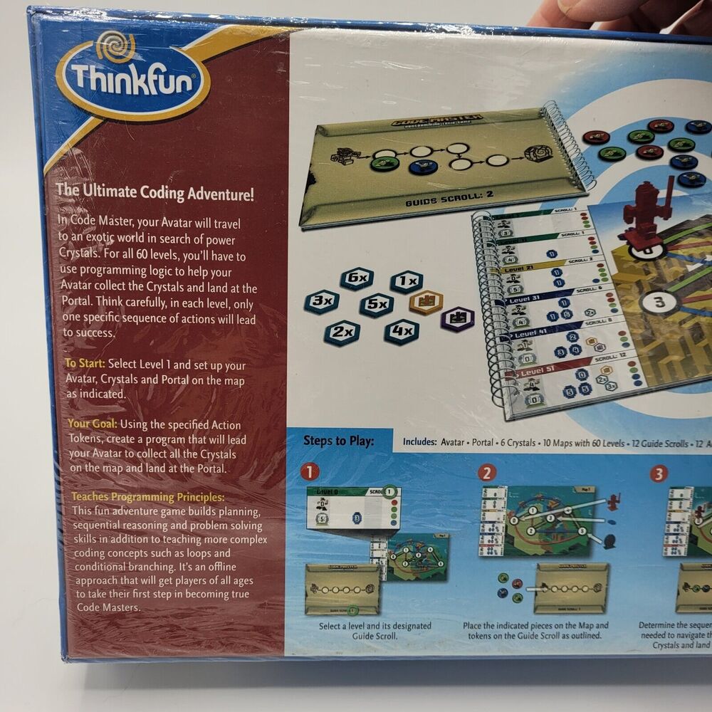 Sealed Thinkfun Code Master Programming Logic Board Game 60 Levels Educational - Picture 3 of 9